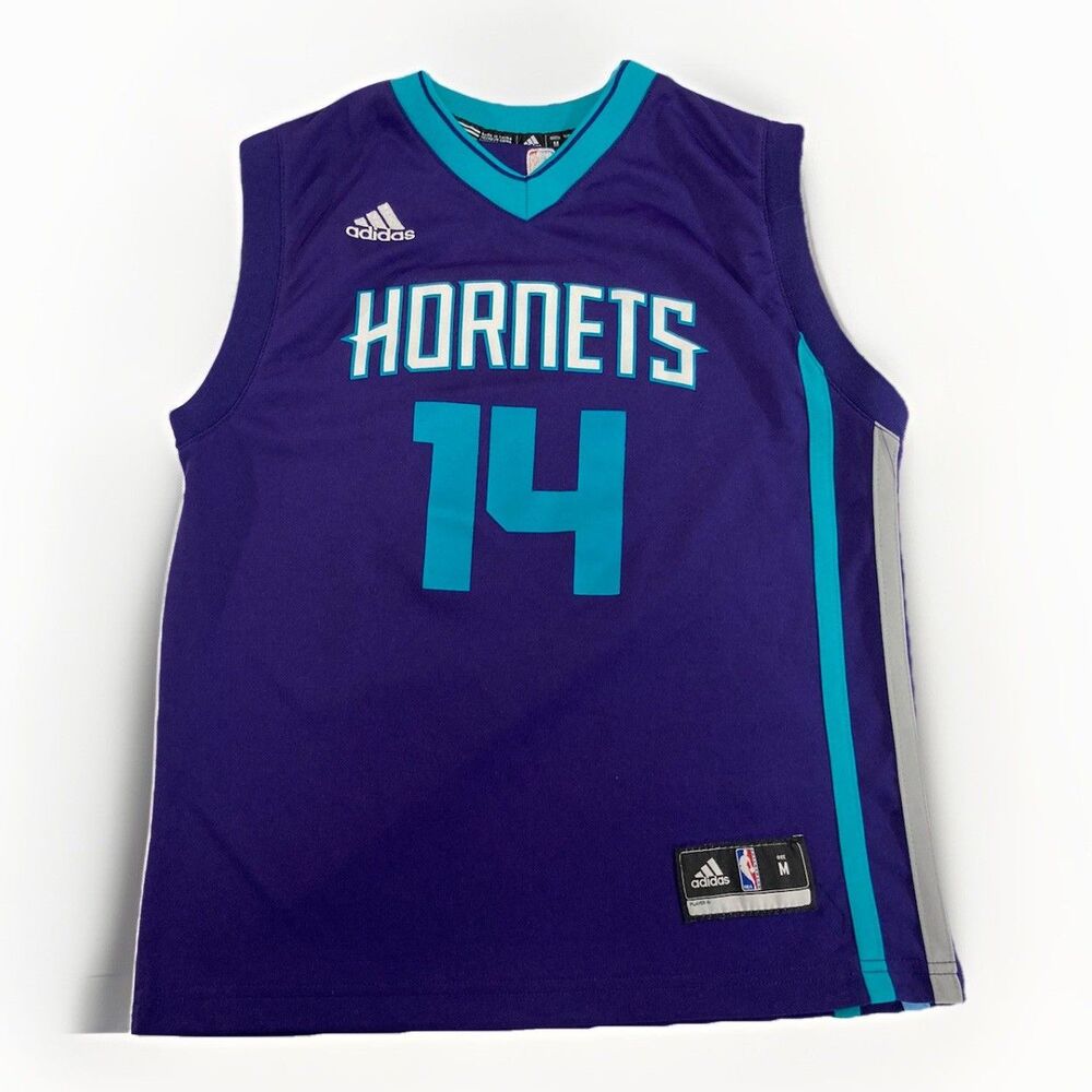 Adidas Charlotte Hornets #14 Kidd-Gilchrist Jersey Youth M Purple NBA Basketball